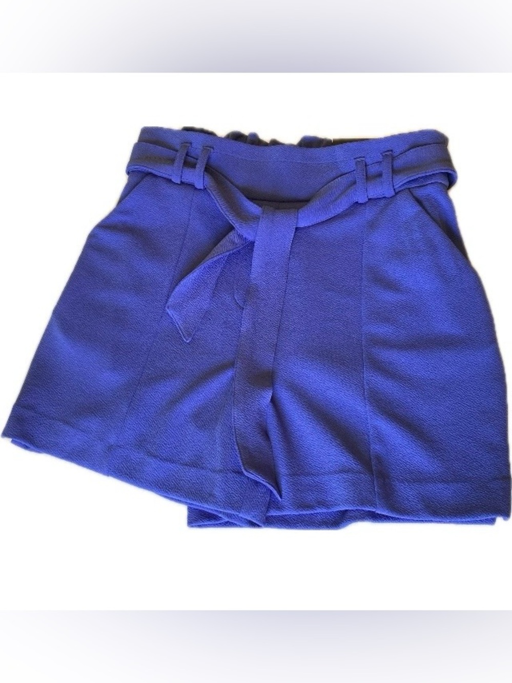 NWT Maurices Paperbag Waist Cobalt Blue Tie Belted Shorts
Sz Med Pull On